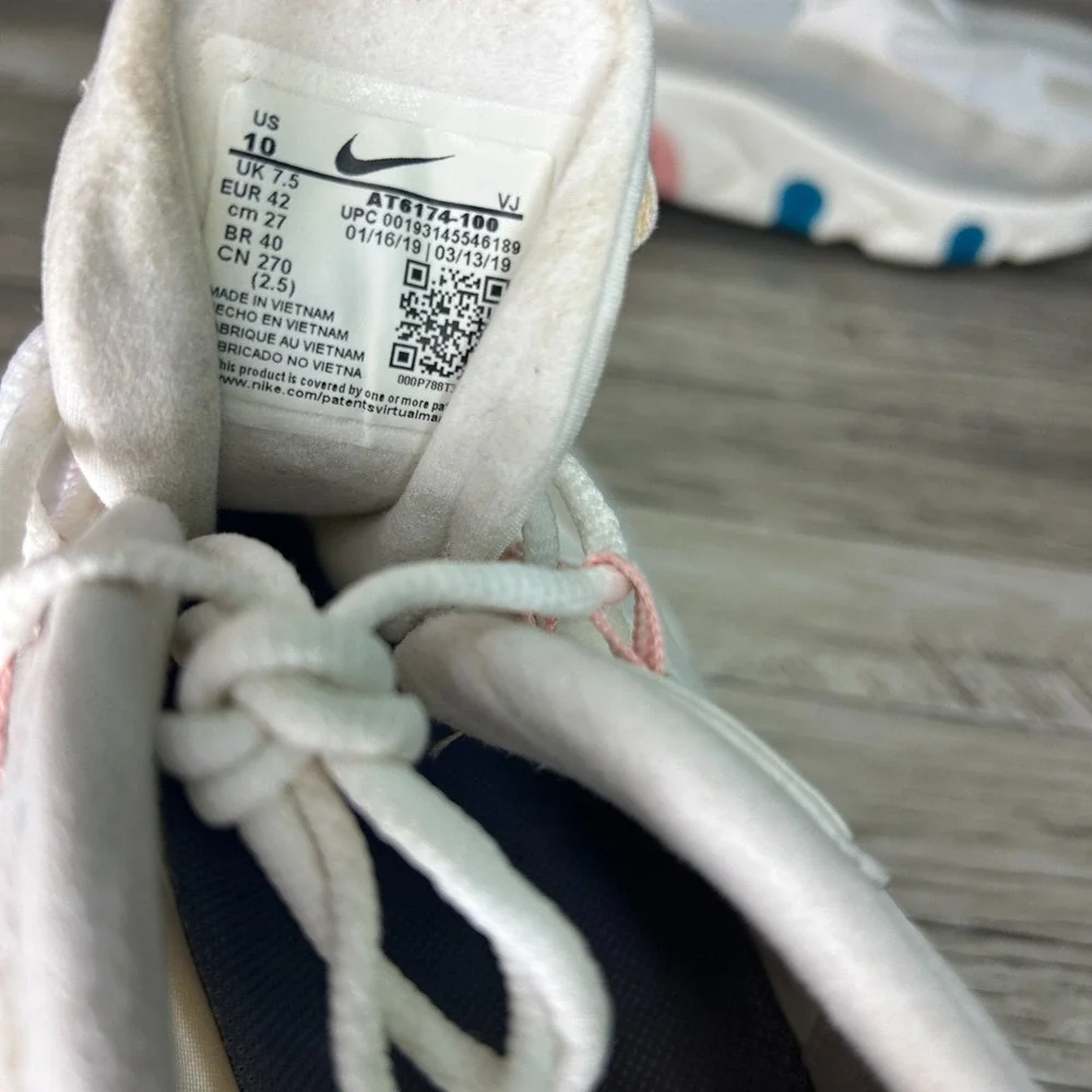 Nike Air Max‎ 270 React American Modern Summit White Shoes 10 Womens